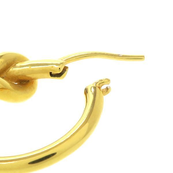 Celine Knot Small Gold Finish Brass Earrings — view 5