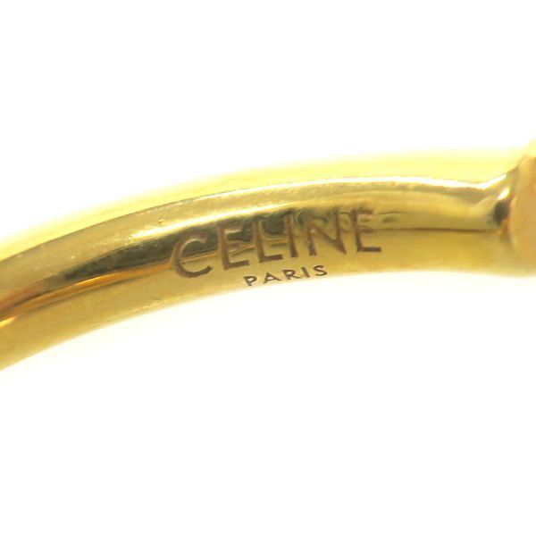 Celine Knot Small Gold Finish Brass Earrings — view 6