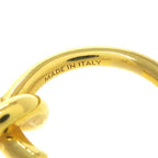 Celine Knot Small Gold Finish Brass Earrings — view 7