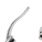 Celine Knot Small Rhodium Finish Brass Earrings — view 6