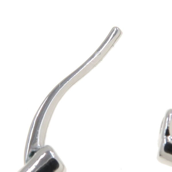 Celine Knot Small Rhodium Finish Brass Earrings — view 6
