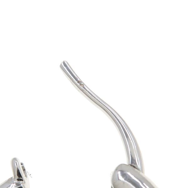 Celine Knot Small Rhodium Finish Brass Earrings — view 7
