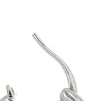 Celine Knot Small Rhodium Finish Brass Earrings — view 7