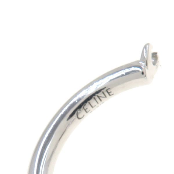 Celine Knot Small Rhodium Finish Brass Earrings — view 8