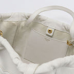 Celine Small Cabas Drawstring Triomphe Handbag Leather — view 5