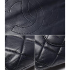 Chanel 2-Way Chain Shoulder Bag Gold Lambskin Quilted — view 9