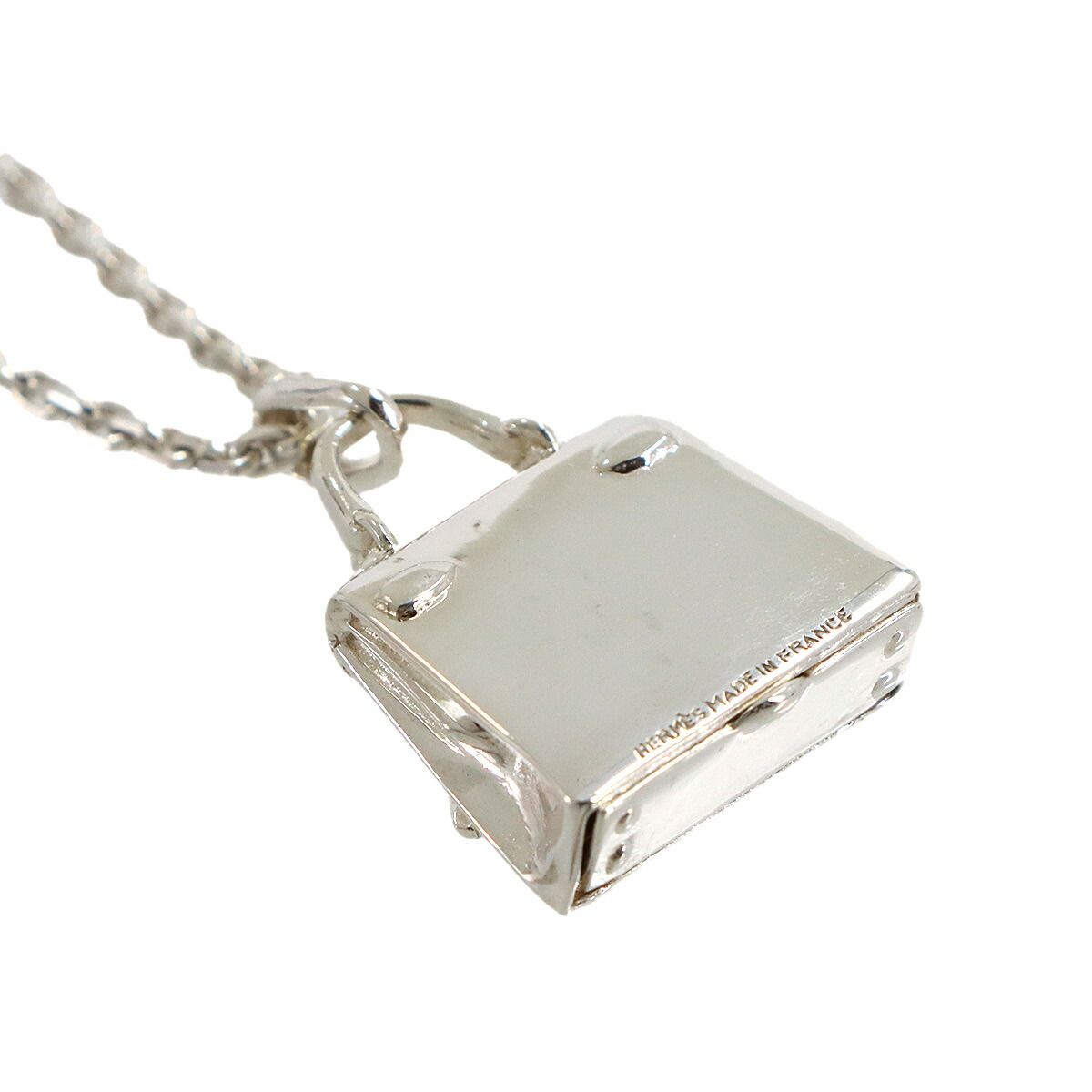 Hermes Kelly Necklace Pendant 925 Sterling Silver Argent — view 3