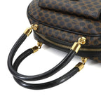 Celine Macadam Hand Bag Leather Black Brown Gold Vintage — view 5