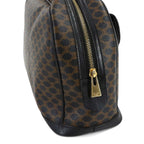 Celine Macadam Hand Bag Leather Black Brown Gold Vintage — view 8