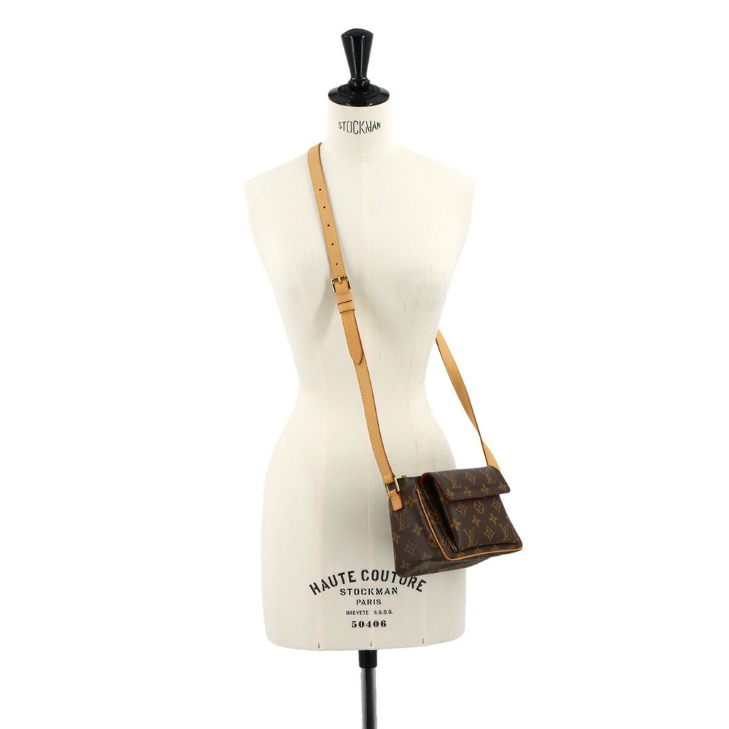 Louis Vuitton Monogram PM Shoulder Bag Brown Gold Viva-Cite — view 9