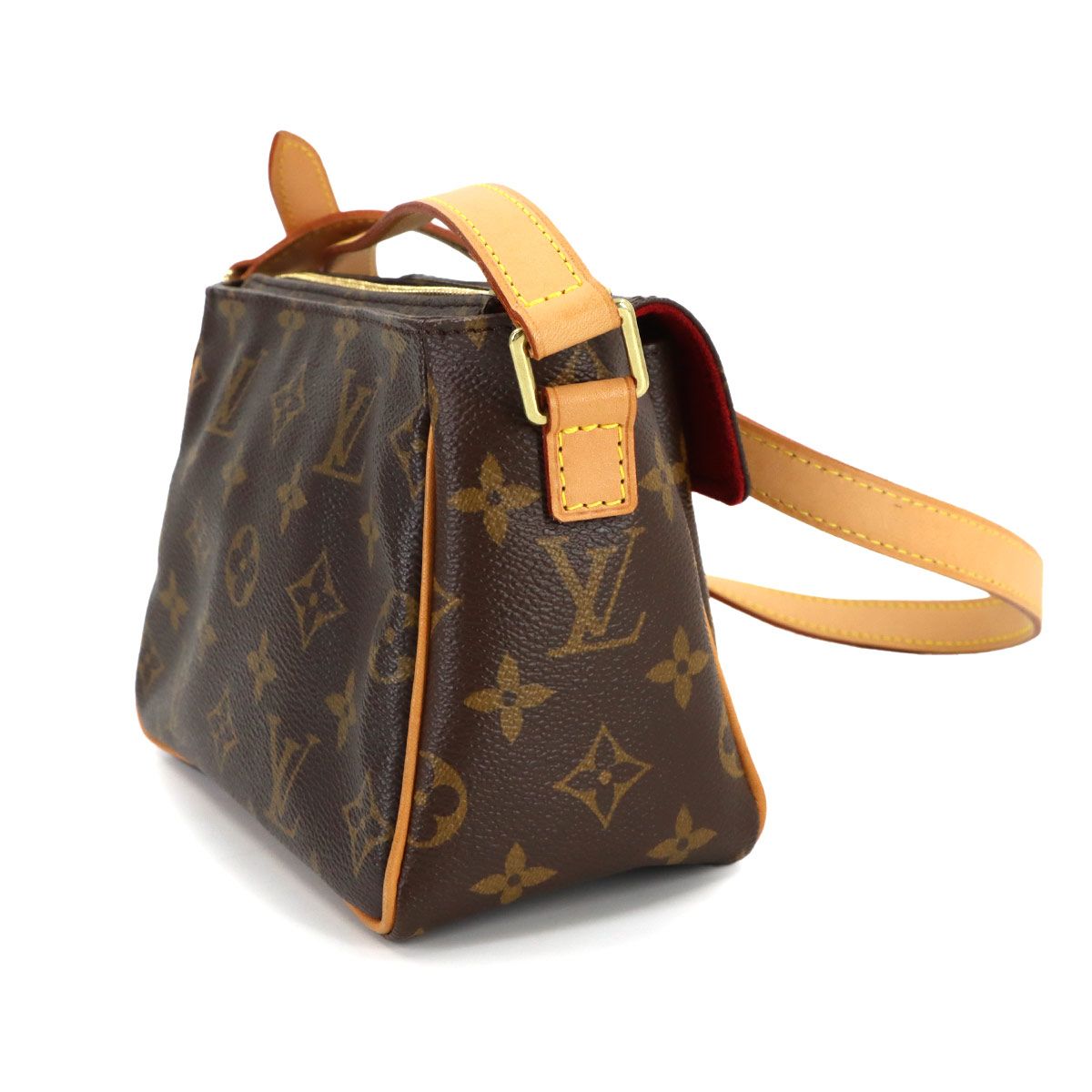 Louis Vuitton Monogram PM Shoulder Bag Brown Gold Viva-Cite — view 3