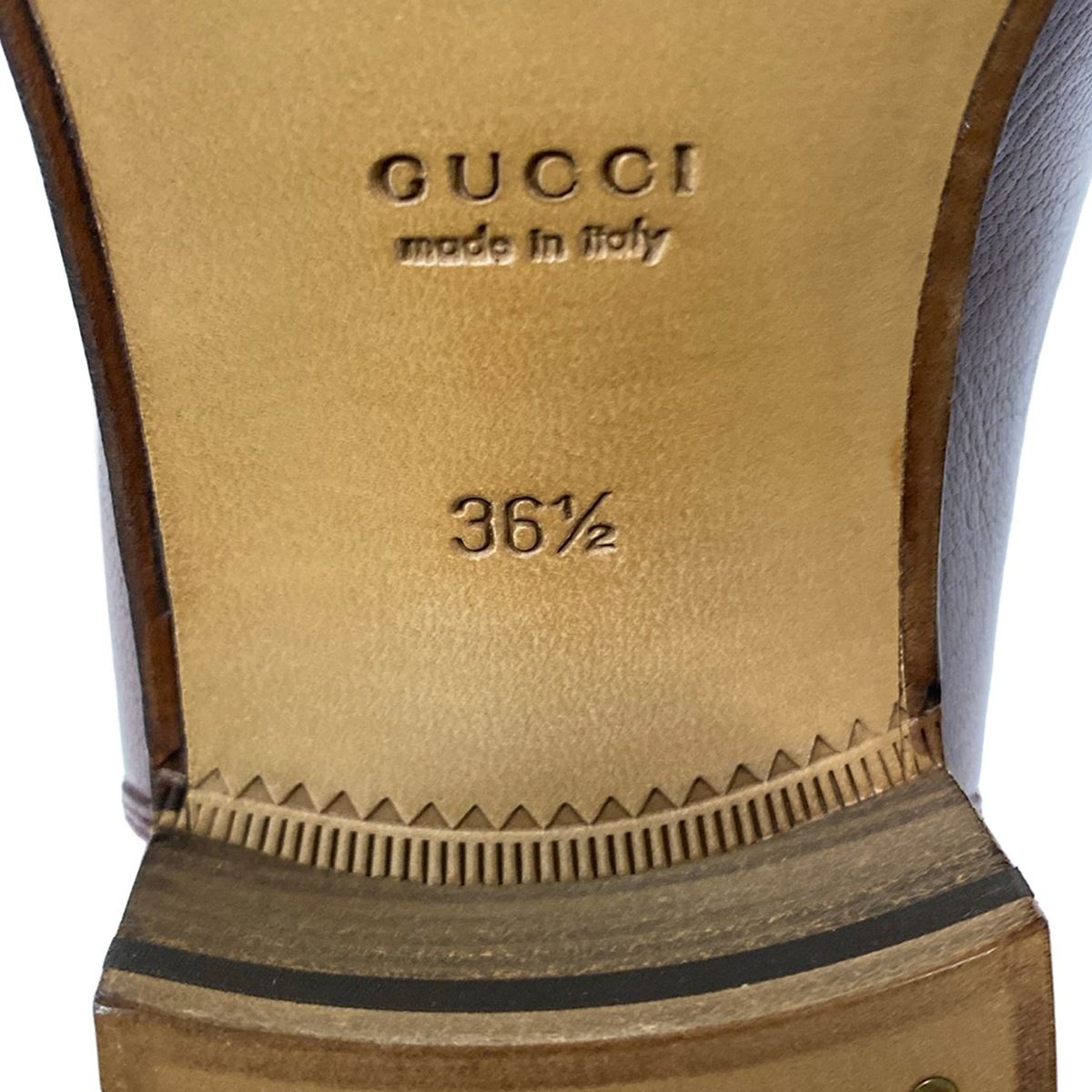 Gucci Loafers 36.5 Gold Horsebit Leather — view 6