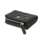 Chanel Trifold Wallet Classic Small Flap Zip Caviar Leather Black — view 2
