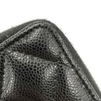 Chanel Trifold Wallet Classic Small Flap Zip Caviar Leather Black — view 7