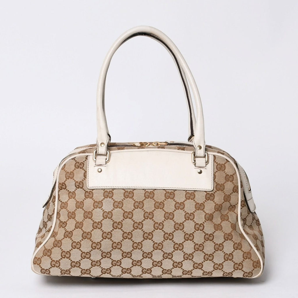 Gucci Guuci GG Canvas Shoulder Bag Beige White — view 2