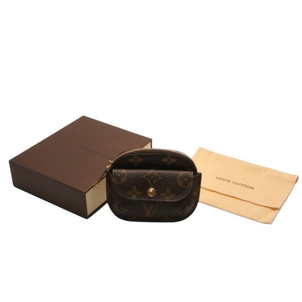 Louis Vuitton Porte Monnaie Ring Coin Purse Gold Brown