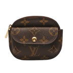Louis Vuitton Porte Monnaie Ring Coin Purse Gold Brown — view 2