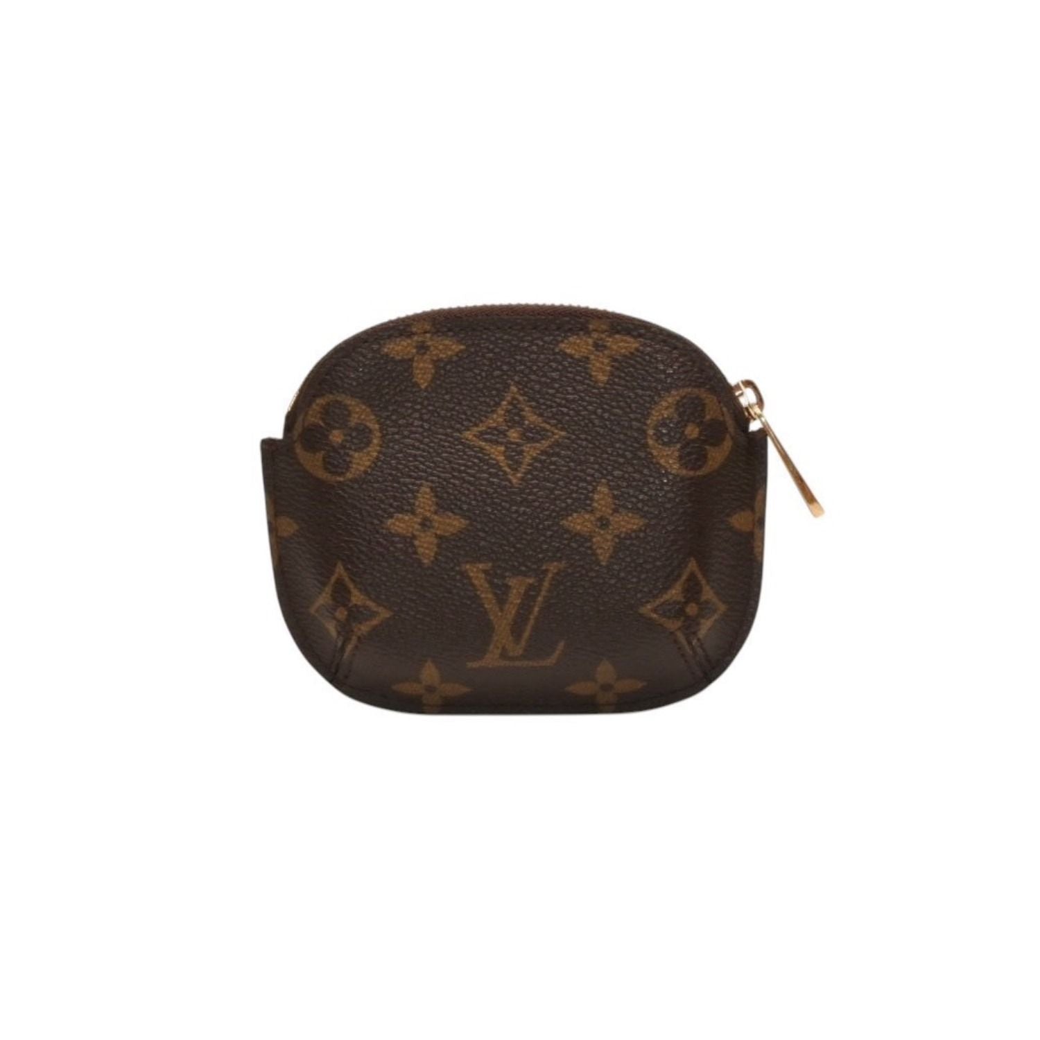 Louis Vuitton Porte Monnaie Ring Coin Purse Gold Brown — view 5