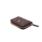 Chanel Classic Zip Coin Purse CC Logo Lambskin Purple — view 5