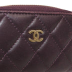 Chanel Classic Zip Coin Purse CC Logo Lambskin Purple — view 8