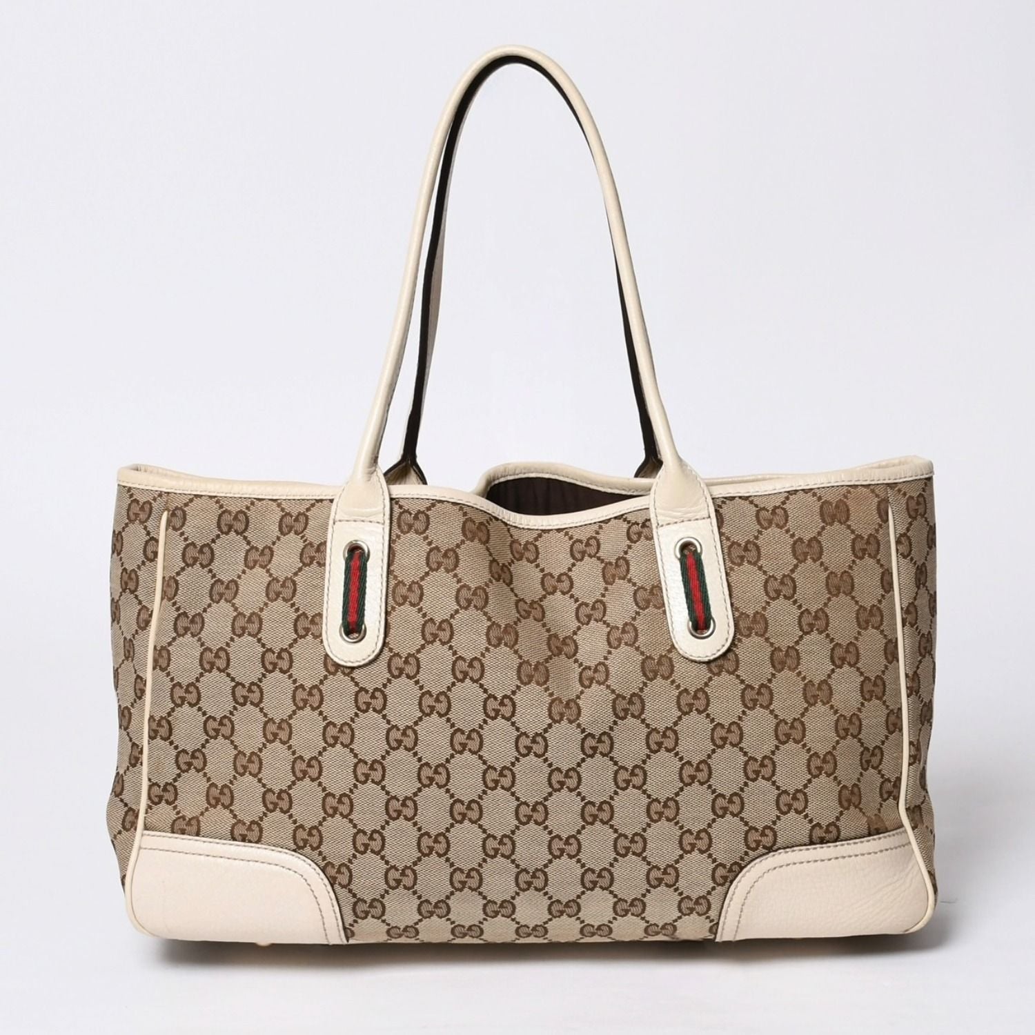 Gucci Handbag GG Canvas Sherry Line Leather Beige — view 2