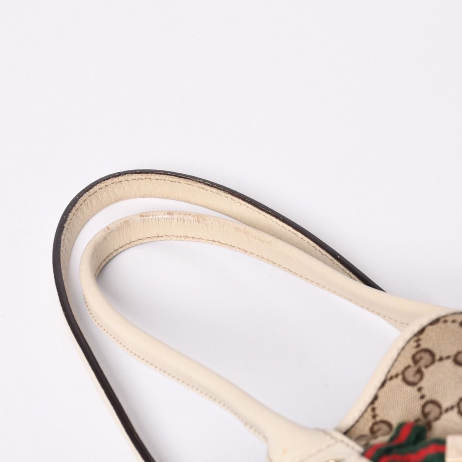 Gucci Handbag GG Canvas Sherry Line Leather Beige — view 7