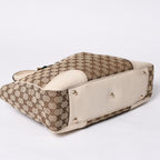 Gucci Handbag GG Canvas Sherry Line Leather Beige — view 8