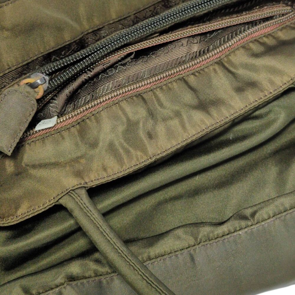 Prada Tessuto Nylon Handbag Olive — view 9