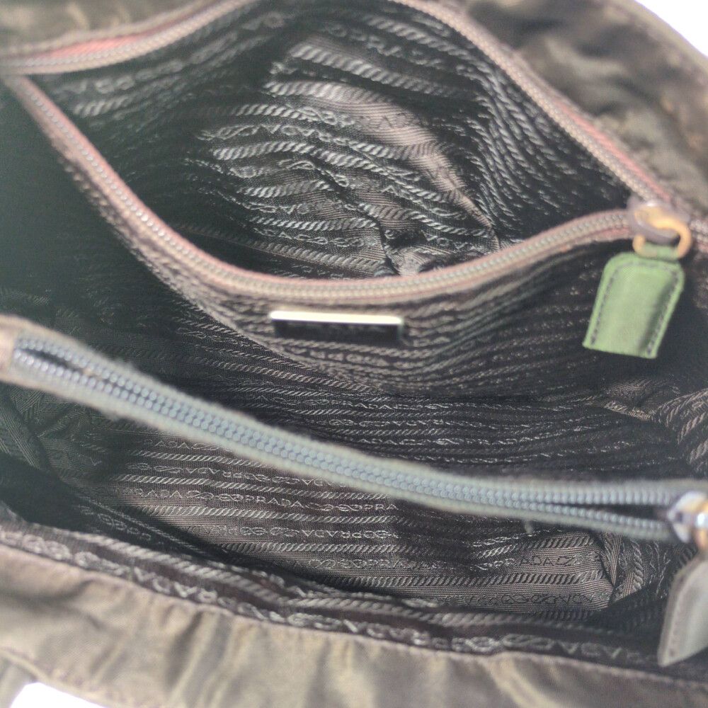 Prada Tessuto Nylon Handbag Olive — view 5