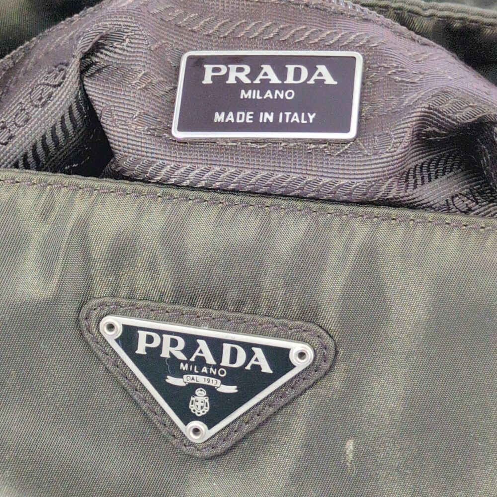 Prada Tessuto Nylon Handbag Olive — view 6