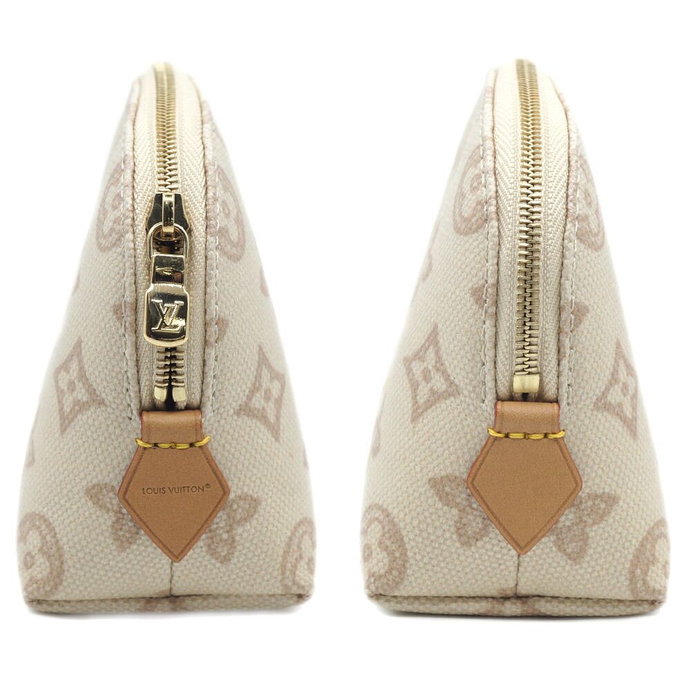 Louis Vuitton Pochette Cosmetic PM Pouch Mini Bag Beige — view 3