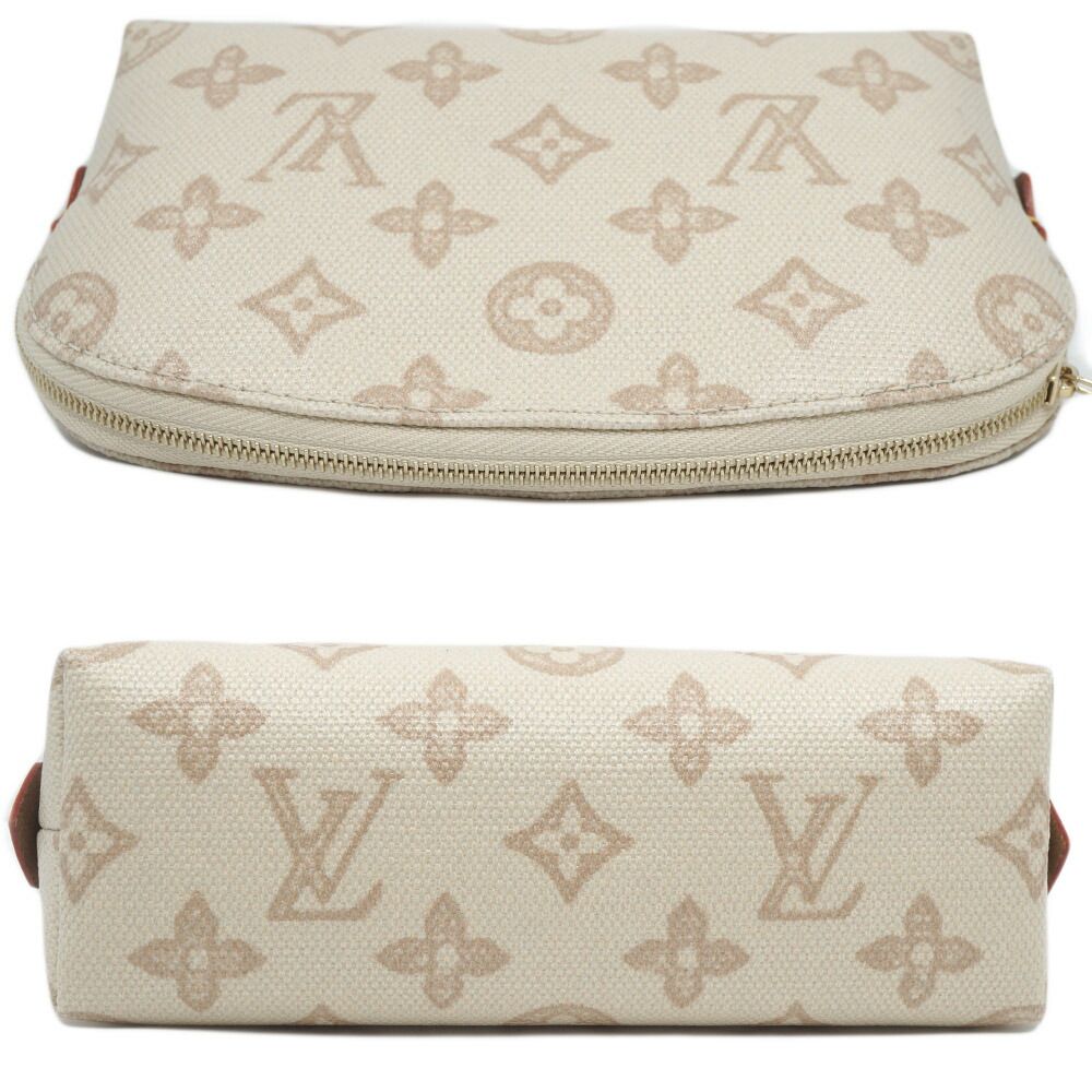 Louis Vuitton Pochette Cosmetic PM Pouch Mini Bag Beige — view 4