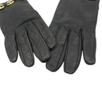 Hermes Gloves Leather Gold Chaine D'ancre 6 2 1 Black — view 5