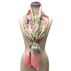 Hermes Scarf Carre 90 la Prairie Meadow Flower Butterfly Pink — view 2
