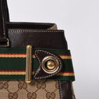 Gucci Handbag GG Canvas Sherry Line Leather Brown — view 5