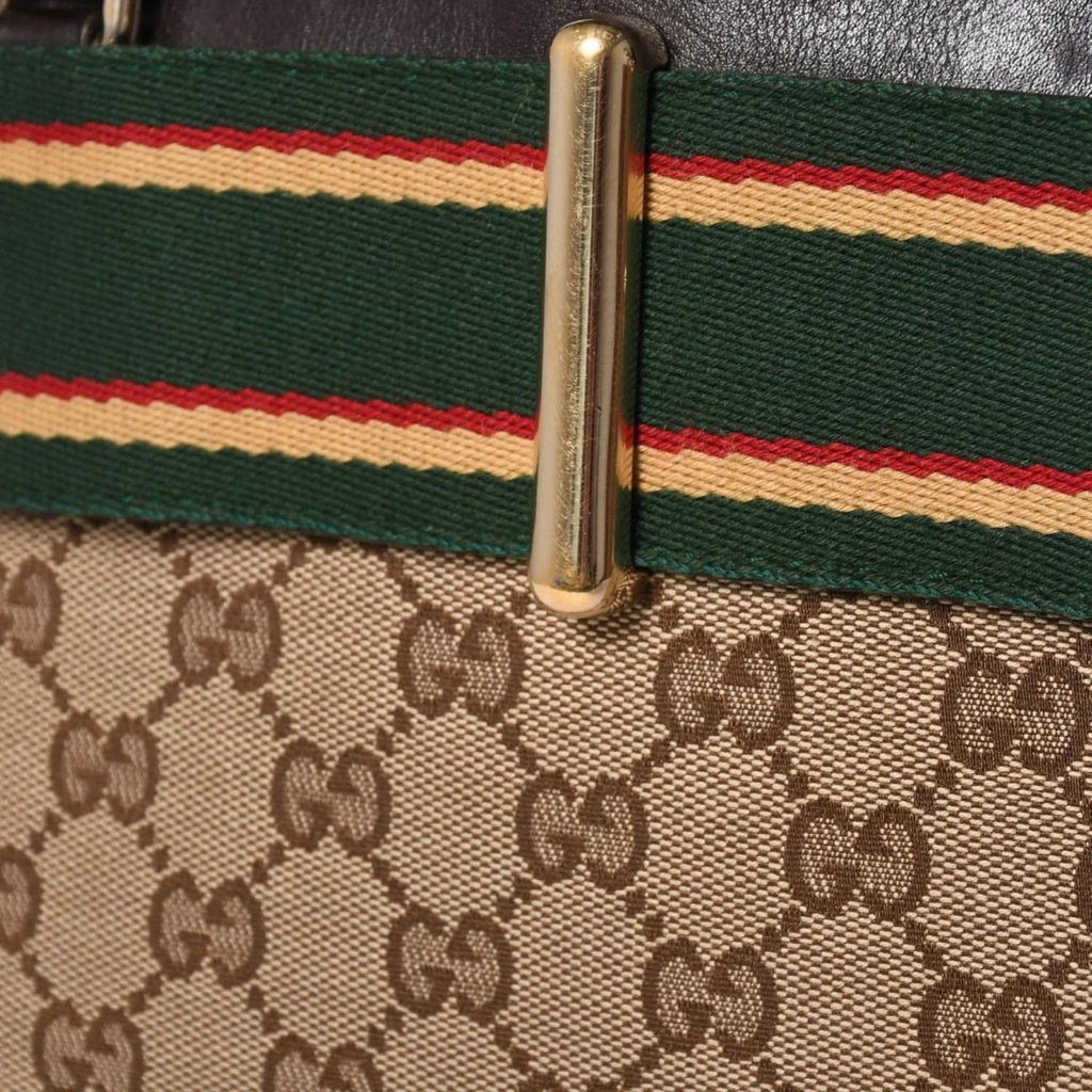Gucci Handbag GG Canvas Sherry Line Leather Brown — view 6