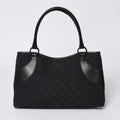 Gucci Handbag GG Canvas Leather Black Gold