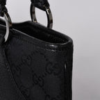 Gucci Handbag GG Canvas Leather Black Gold — view 4