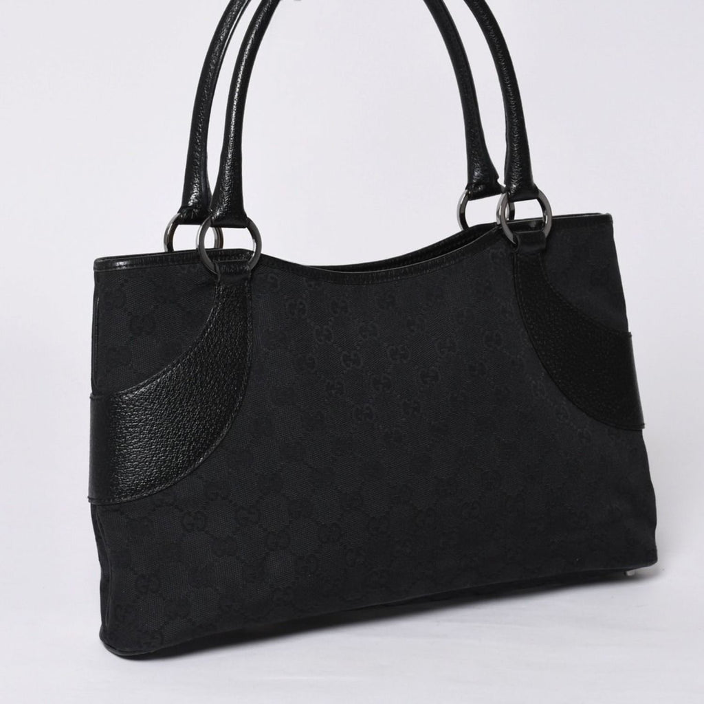 Gucci Handbag GG Canvas Leather Black Gold — view 3