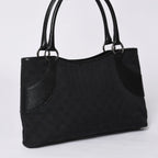 Gucci Handbag GG Canvas Leather Black Gold — view 3