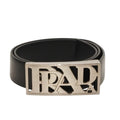 Prada Belt Metal Buckle 70/28 Leather Black Silver