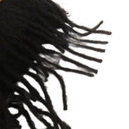 Loewe Scarf Fringe Mohair Wool Anagram Black — view 3