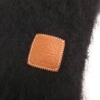 Loewe Scarf Fringe Mohair Wool Anagram Black — view 4