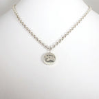 Gucci 925 Logo Circle Pendant Necklace — view 2