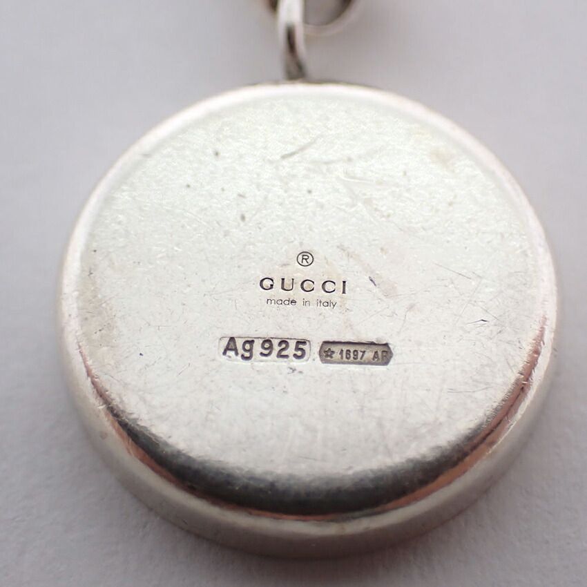 Gucci 925 Logo Circle Pendant Necklace — view 5