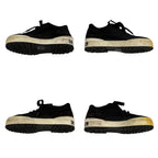Chanel CC Logo Low Cut Sneakers Black Nylon Leather — view 6