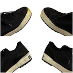 Chanel CC Logo Low Cut Sneakers Black Nylon Leather — view 7