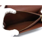 Louis Vuitton Wallet Pochette Porte-Monnaie Cles Brown Monogram Bifold Gold — view 5
