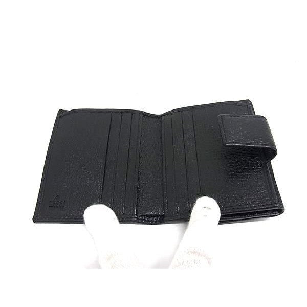 Gucci Bifold Wallet GG Canvas Black Hook Silver — view 3