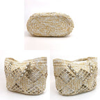 Chanel Small Shopping Tote Beige CC Logo Random Cereal Raffia — view 6